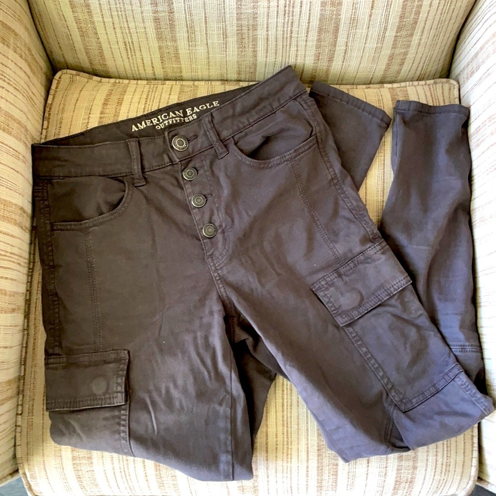 American Eagle High Rise Cargo Jeggings